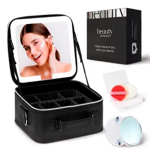 cosmetic bag, cosmetic case, cosmetic case with mirror, makeup storage box, cosmetic case with light